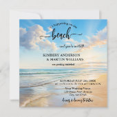 Coastal Watercolor Beach Hochzeit Einladung (Vorderseite)