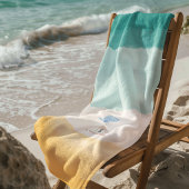 Coastal Watercolor Beach Umbrella Dog Towel Strandtuch