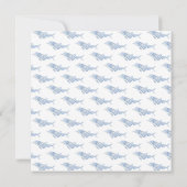 Coastal Watercolor Blue Polka Dot Dolphin Mitteilungskarte (Rückseite)