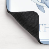 Coastal Watercolor Blue Polka Dot Dolphin Mousepad (Ecke)