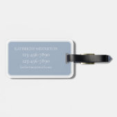 Coastal Watercolor Blue Whale Personalisiert Gepäckanhänger (Rückseite horizontal)