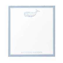 Coastal Watercolor Blue Whale Personalisiert