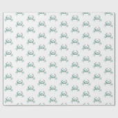 Coastal Watercolor Crab Geschenkpapier (Flach)