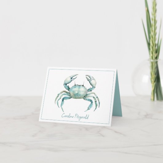 Coastal Watercolor Crab Personalized (Vorderseite)