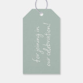 Coastal Watercolor Crab Personalized Geschenkanhänger (Rückseite)