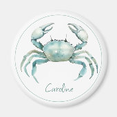 Coastal Watercolor Crab Personalized Magnet (Vorne)