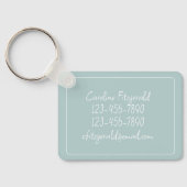 Coastal Watercolor Crab Personalized Schlüsselanhänger (Rückseite)