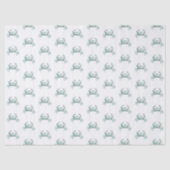 Coastal Watercolor Crab Seidenpapier (Vorderseite)