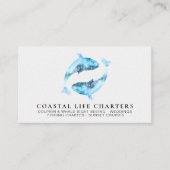 *~* Coastal Watercolor Delphine spielen Weiß Visitenkarte (Vorderseite)