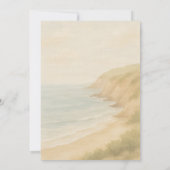 Coastal Watercolor Destination Wedding  Einladung (Rückseite)