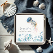 Coastal Watercolor Jelly Fish Personalisiert Napki Serviette