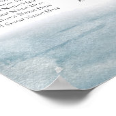 Coastal Watercolor Ocean Printable Seating Chart Poster (Ecke)