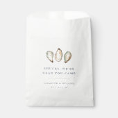 Coastal Watercolor Oyster Wedding Geschenktütchen (Vorderseite)