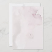 Coastal Watercolor Rosa Elegante Hochzeit Einladung (Rückseite)