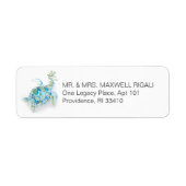 Coastal Watercolor Sea Turtle Address Labels (Vorne)