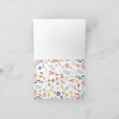 Coastal Watercolor Seashell Starfish Bridal Shower Dankeskarte (Innenseite)