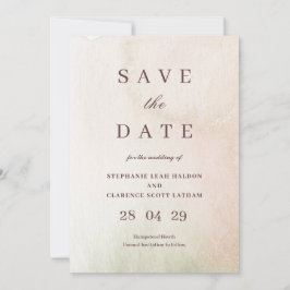 Coastal Watercolor Sepia Save the Date elegant Einladung