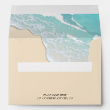 Coastal Wedding Beach Dekor Trendy Envelope