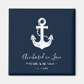 Coastal Wedding Keepsake Personalized Name & Date Magnet (Vorne)