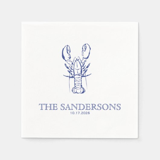 Coastal Wedding Napkin Serviette (Vorderseite)