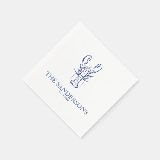 Coastal Wedding Napkin Serviette (Ecke)