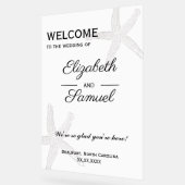 Coastal Wedding Welcome Sign Acrylic 24x36" Acrylschild (Winkel)