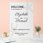 Coastal Wedding Welcome Sign Acrylic 24x36" Acrylschild (Hochzeit)