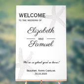Coastal Wedding Welcome Sign Acrylic 24x36" Acrylschild (Neutral)