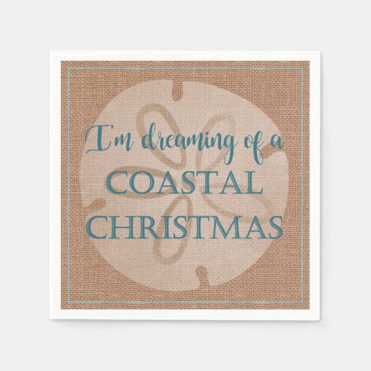Coastal Weihnachtszeitung Cocktail Napkin Serviette (Vorderseite)