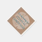 Coastal Weihnachtszeitung Cocktail Napkin Serviette (Ecke)