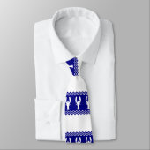 Coastal White Stripe Humster Muster Krawatte (Gebunden)