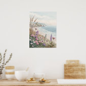 Coastal Wildflower Beach Poster (Küche)