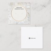 Coastal Wood Earring Jewelry Wood Display Card Quadratische Visitenkarte (Vorne/Hinten)