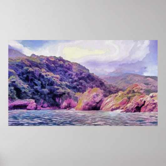 Coastal Yelapa bis Puerto 1620 Art Print Poster (Vorne)