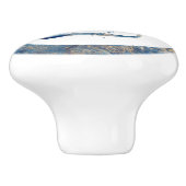 Coastal Zuhause Blue Water Color Z Brief kundenspe Keramikknauf (Seitenansicht)