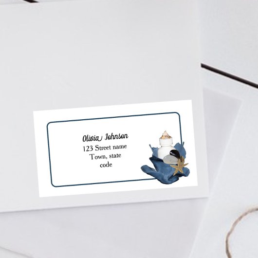 Coastell Seashell Beach Blue Iris elegant modern