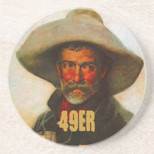 Coaster 49er Goldrausch Bergmann Goldrausch Bergle Sandstein Untersetzer