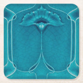 Coaster cardnoard Art nouveau Rechteckiger Pappuntersetzer (Vorderseite)