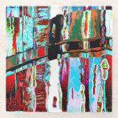 Coaster – Collapse Reflection Abstrakte Gestaltung Glasuntersetzer (Vorderseite)