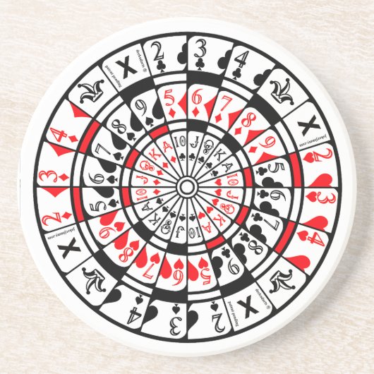 Coaster Dartboard Card Design Getränkeuntersetzer (Vorne)