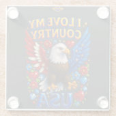 Coaster Design: I Love My Country - USA Glasuntersetzer (Rückseite)
