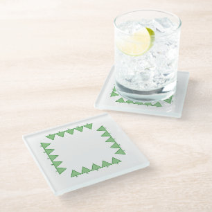 Coaster - Dreieckige Weihnachtsbäume Glasuntersetzer