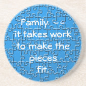 Coaster - Family takes work puzzle Untersetzer (Vorne)