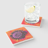 Coaster, floral design steinuntersetzer (Seitenansicht)