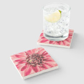 Coaster, floral design steinuntersetzer (Seitenansicht)