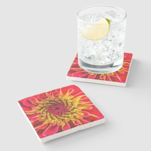 Coaster, floral design steinuntersetzer (Seitenansicht)