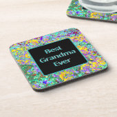 Coaster for Grandmother - "Best Grandma Ever" Getränkeuntersetzer (Linke Seite)