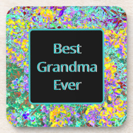 Coaster for Grandmother - "Best Grandma Ever" Getränkeuntersetzer