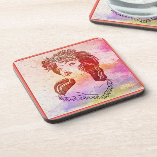 Coaster für weibliche Getränke Getränkeuntersetzer (Linke Seite)