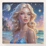 Coaster Glasuntersetzer<br><div class="desc">Step into a realm of enchantment and elegance with this exclusive fantasy-inspired design. Each artwork features a radiant muse adorned in celestial jewels, ethereal gowns, and glowing accents — a celebration of divine femininity and magical beauty. Perfect for prints, apparel, accessories, or digital collections, this piece brings a touch of...</div>